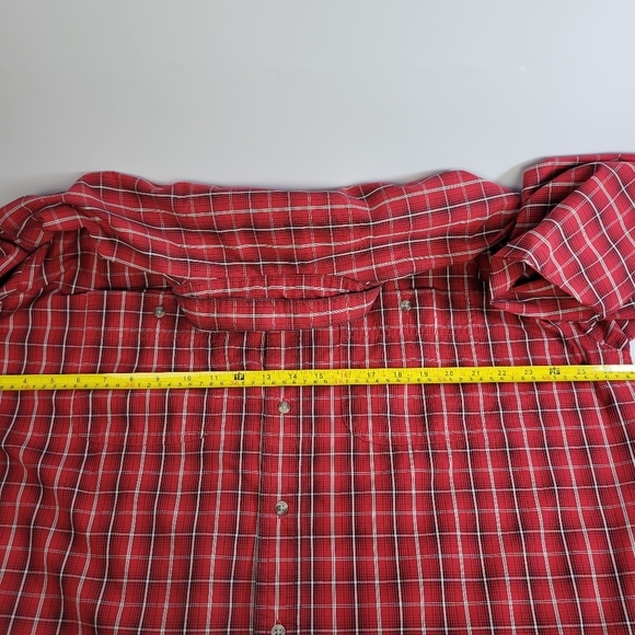 Wrangler Mens XXL Rugged Wear  Plaid Long Sleeve Front Pockets Button Down Shirt - Picture 8 of 9